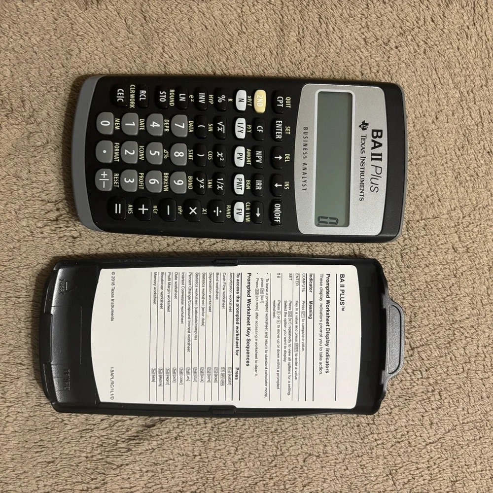 Texas Instruments Black Calculator Case